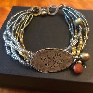 Silpada Sterling Silver Live Life in Style Bracelet B2254